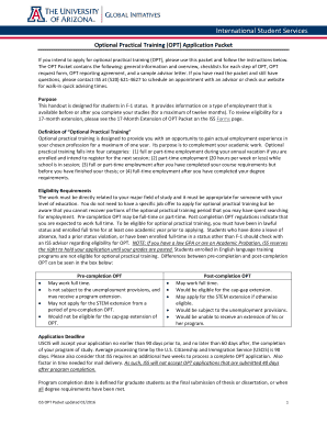 OPT Application Packet