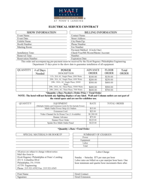Electrical Service Contract