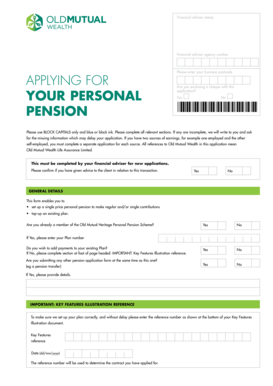 Old Mutual Wealth Pension Application Form