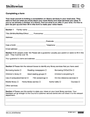 Library Services Feedback Form