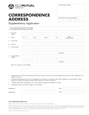 Old Mutual Wealth Address Change Form