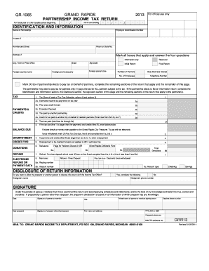 Grand Rapids Partnership Income Tax Return