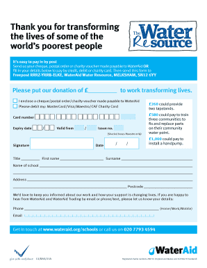 WaterAid Donation Form