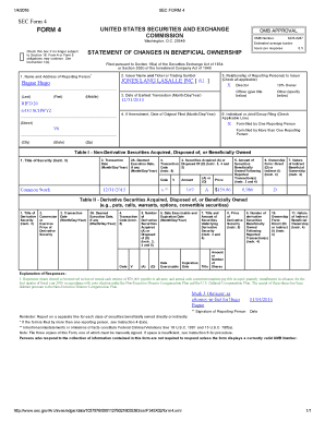 SEC Form 4 Statement of Changes in Beneficial Ownership