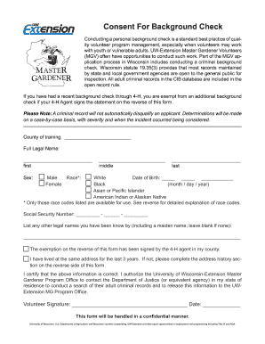 Consent For Background Check
