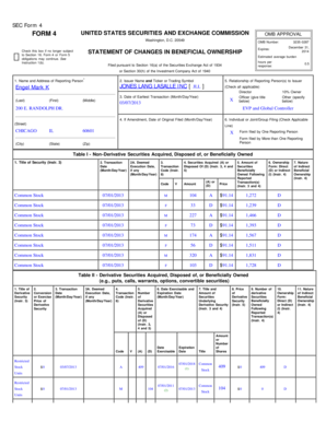 SEC Form 4 Statement of Changes in Beneficial Ownership
