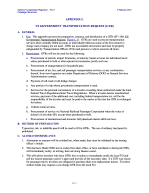 US Government Transportation Request Form