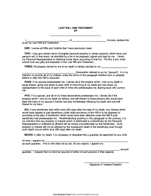Last Will and Testament