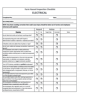 Farm Hazard Inspection Checklist