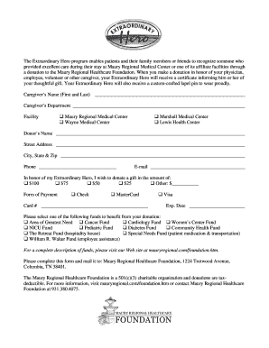 Extraordinary Hero Donation Form