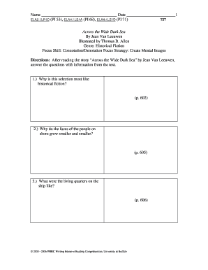 Reading Comprehension Worksheet