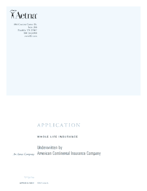 Whole Life Insurance Application