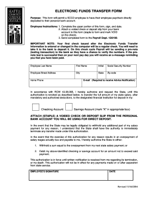 Electronic Funds Transfer Form