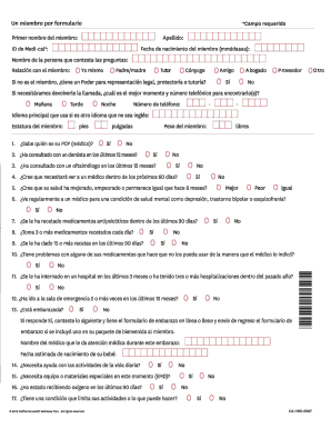 Formulario de Información de Salud