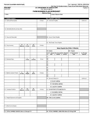 Farm Business Plan Worksheet