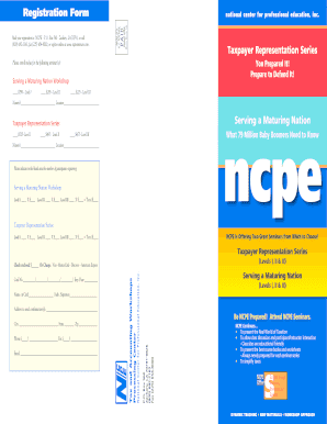 Taxpayer Representation Series Registration Form