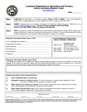 Louisiana Public Records Request Form