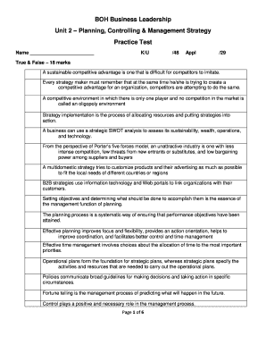 Business Leadership Practice Test