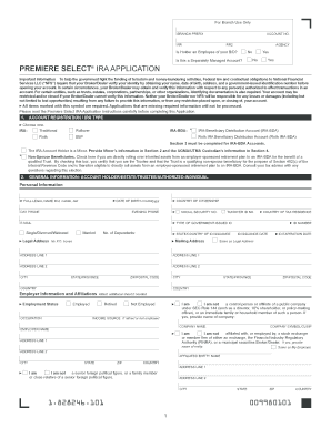 Premiere Select IRA Application