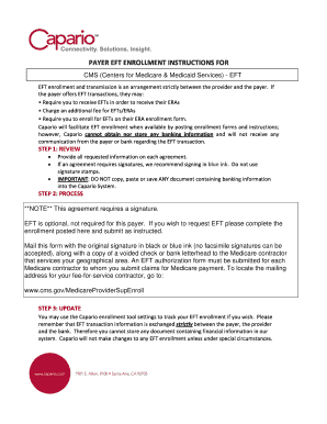 CMS-588 EFT Authorization Agreement