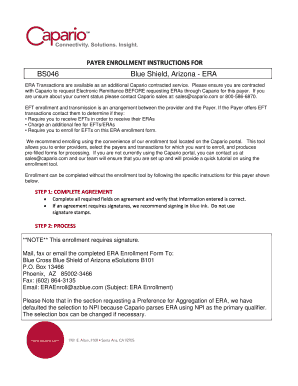 Electronic Remittance Advice Enrollment Form