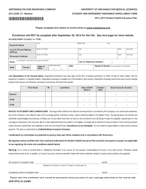 United healthcare policy number - UNITEDHEALTHCARE INSURANCE COMPANY UNIVERSITY OF ARKANSAS