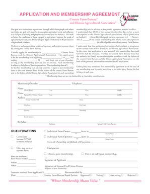 Illinois Farm Bureau Membership Application