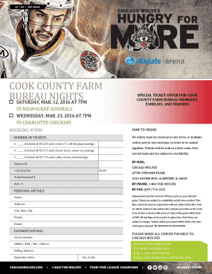 Cook County Farm Bureau Special Ticket Offer