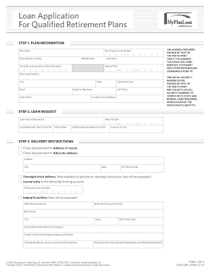 Loan Application for Qualified Retirement Plans