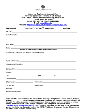 Job Listing Form