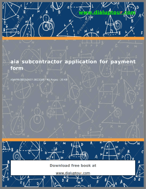 AIA Subcontractor Application for Payment Form