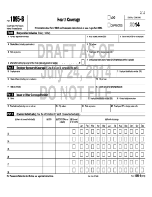IRS Form 1095-B Health Coverage