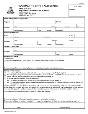 Warrant to Enter and Search