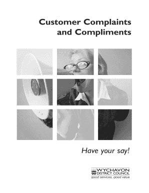 Customer Complaints and Compliments Form