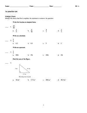 Math Practice Test