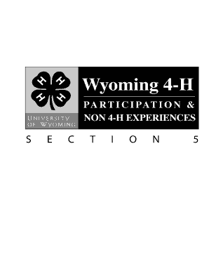 Wyoming 4-H Participation Checklist
