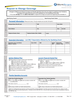 Request to Change Coverage