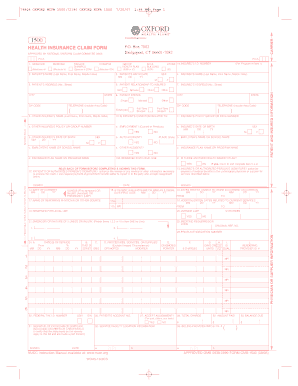 Health Insurance Claim Form CMS-1500