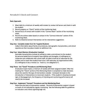 Nevada R-5 Check and Connect Student Monitoring Program
