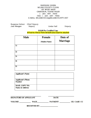 Texas Certified Copy Request Form