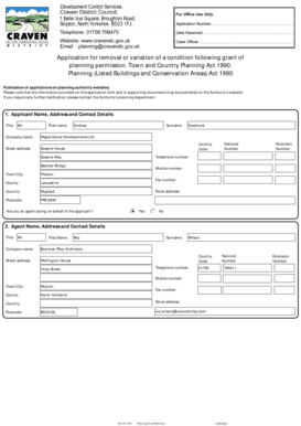 UK Planning Permission Condition Variation Application