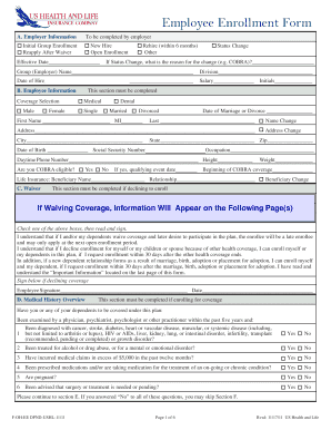 Employee Enrollment Form