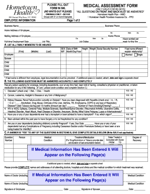 Medical Assessment Form