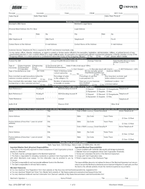Merchant Application Form