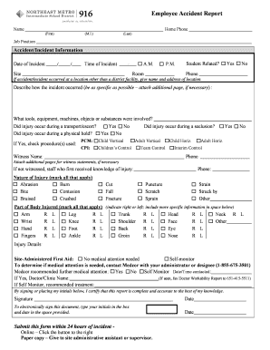 Employee Accident Report Form