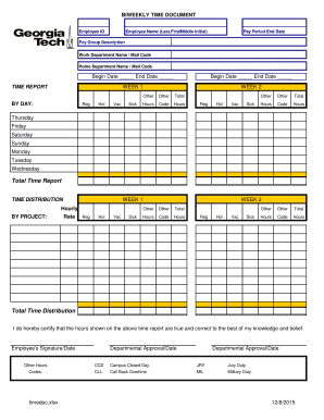 Biweekly Time Document