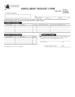 Student Enrollment Request Form