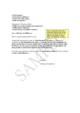 Privacy Act Request Form