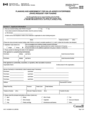 PAVE Funding Application Form