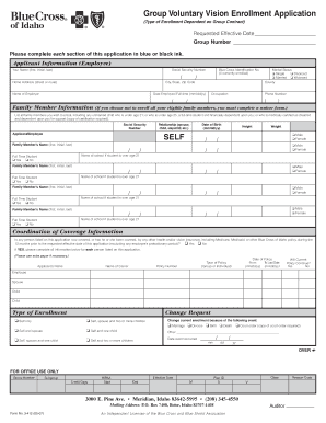 Group Voluntary Vision Enrollment Application